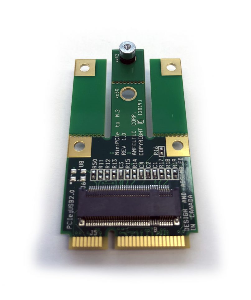 MiniPCI Express To M.2 PCIe Adapter (B-key) | Amfeltec Corporation